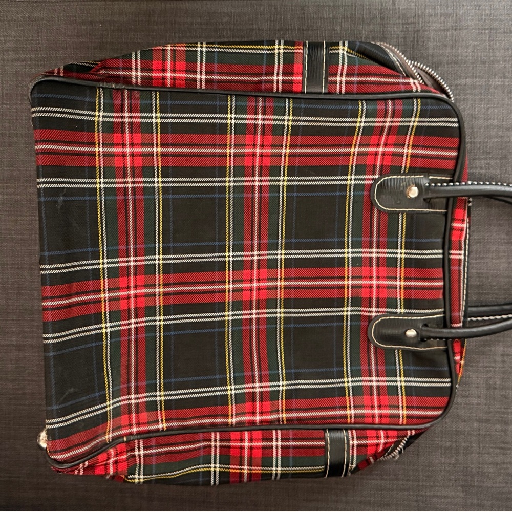 Vintage Plaid Red and Black Bag